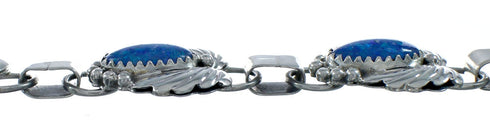 Turquoise Sterling Silver Navajo Indian Link Bracelet NN20185